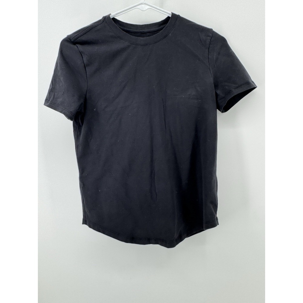 Lululemon Black Crew Neck Short Sleeve T Shirt Size XS